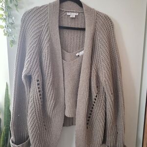 Sincerely Jules Taupe 3 Piece Cardigan Sweater Set